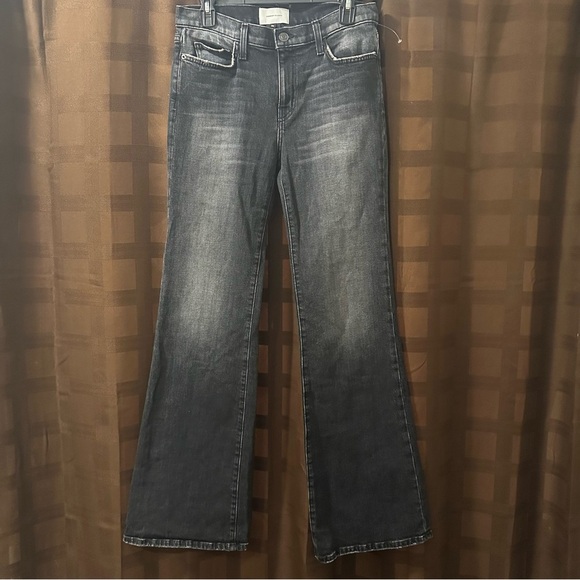 NWOT Current Elliot The Wray Faded Flared Jeans In Charcoal Size 28 reg $434 - Picture 3 of 7